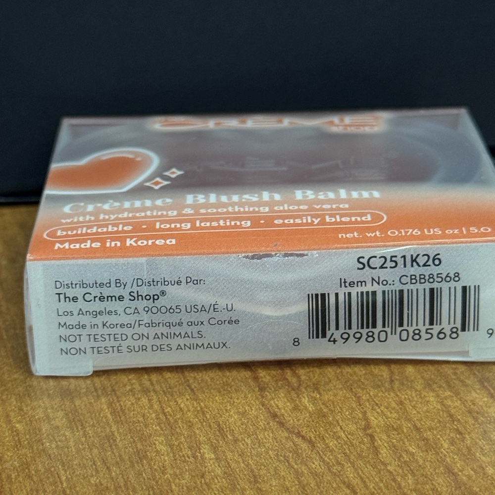 The Creme Shop‎ Creme Blush Balm “Teddy Bear” Aloe Vera Buildable Long Lasting - Picture 4 of 4